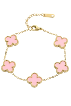 Pulsera Trebol Rosa