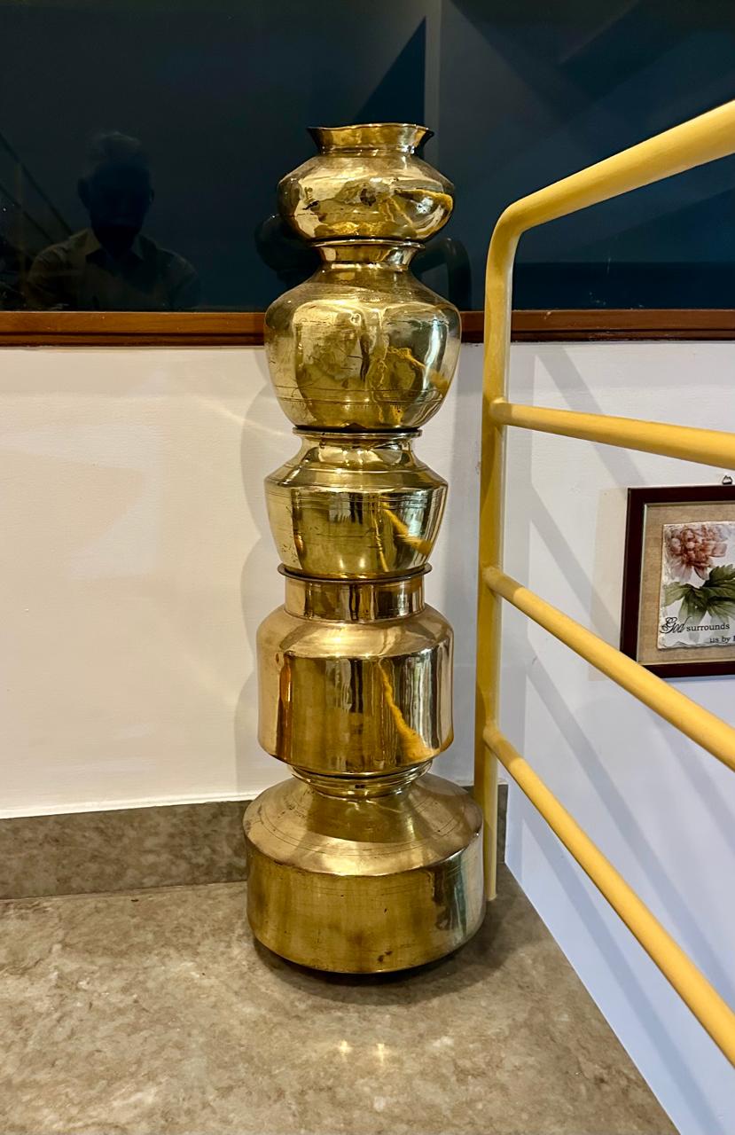 Large Brass Decorative Vessel