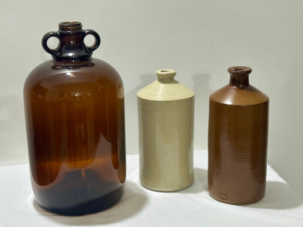 Vintage glass and ceramic jugs