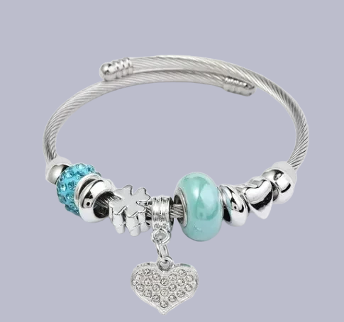 Bracelet charm argenté