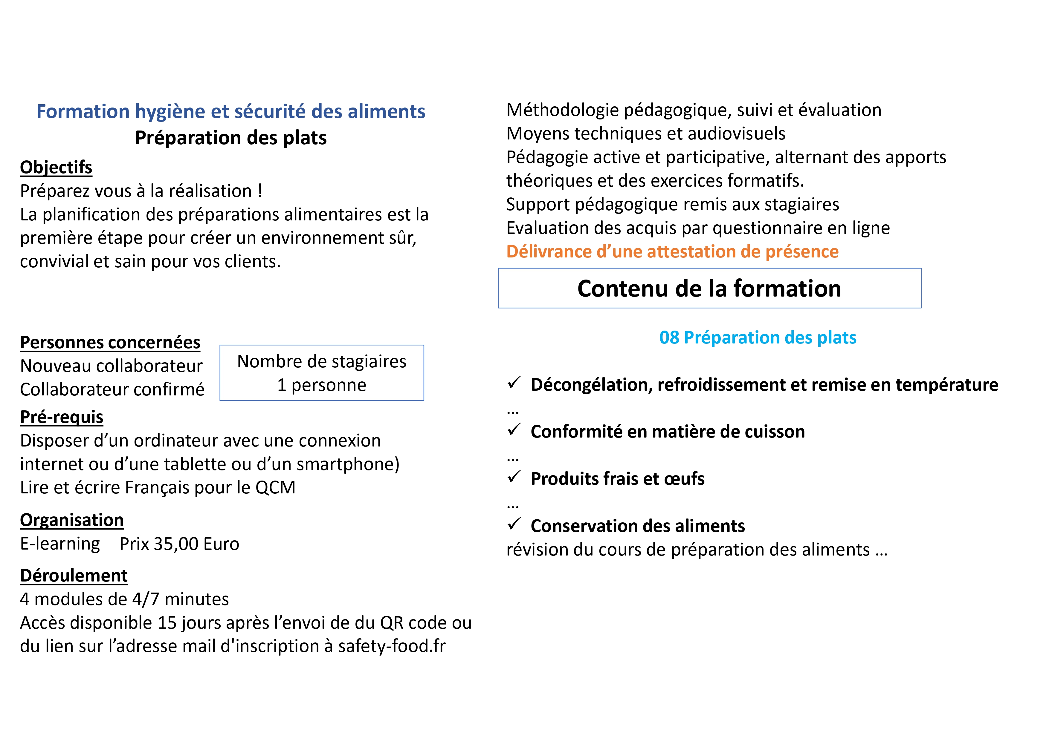 08 Préparation des plats