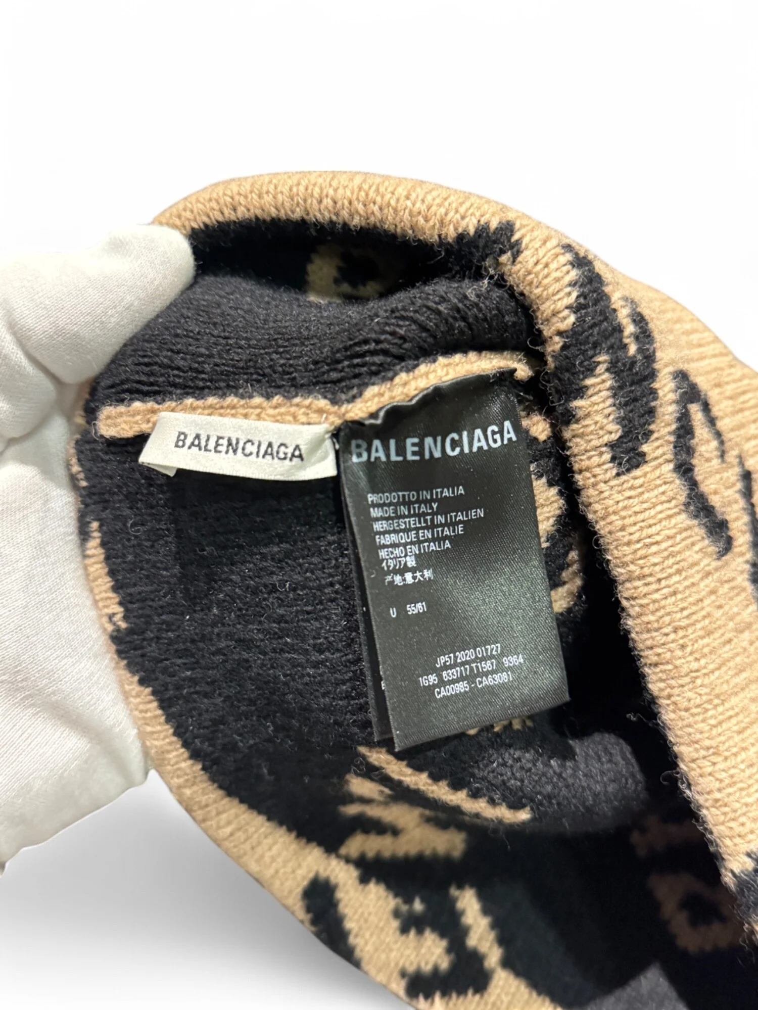 Balenciaga All Over Logo Beanie