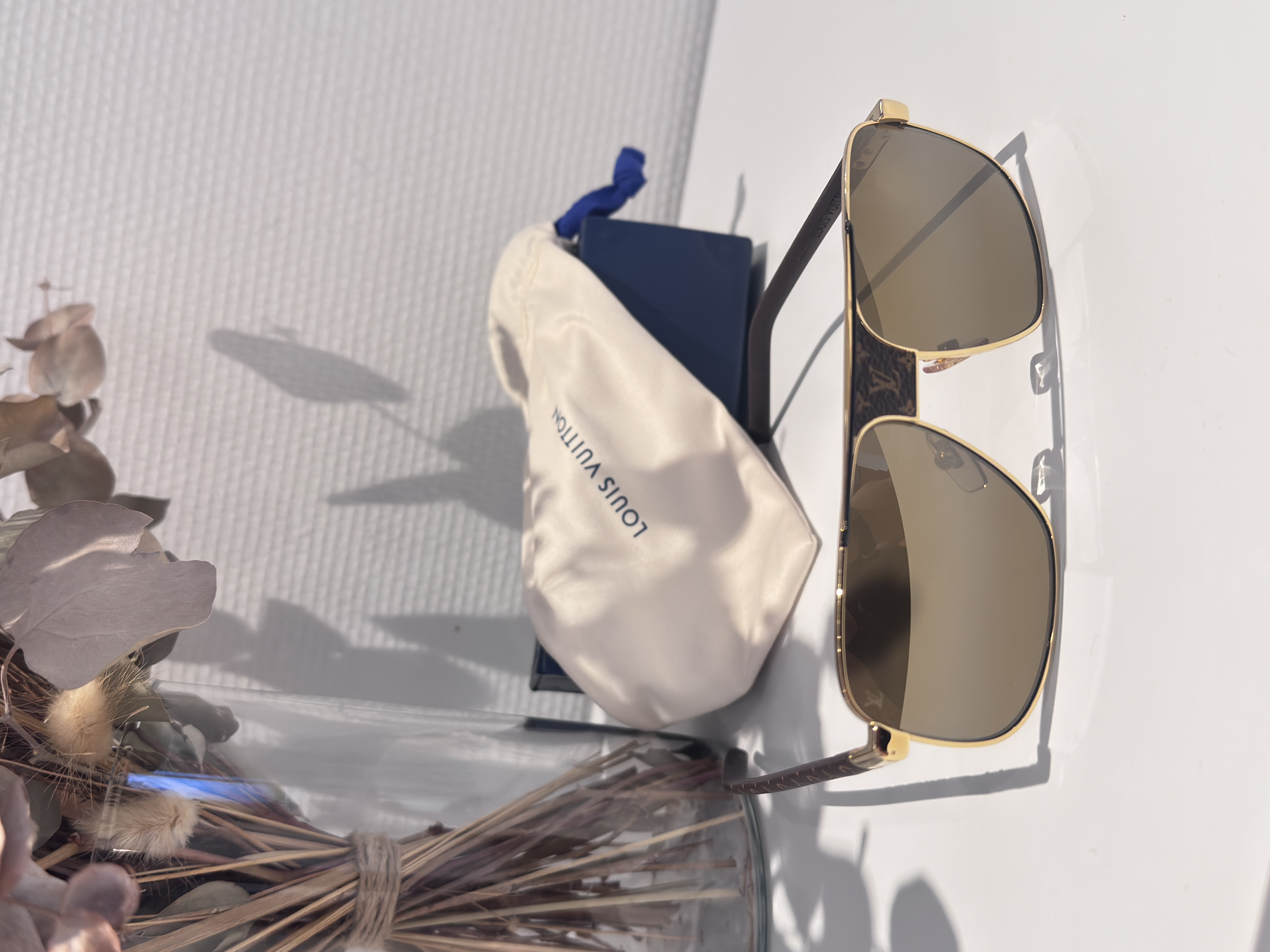 Louis Vuitton Monogram Pacific Sunglasses Gold