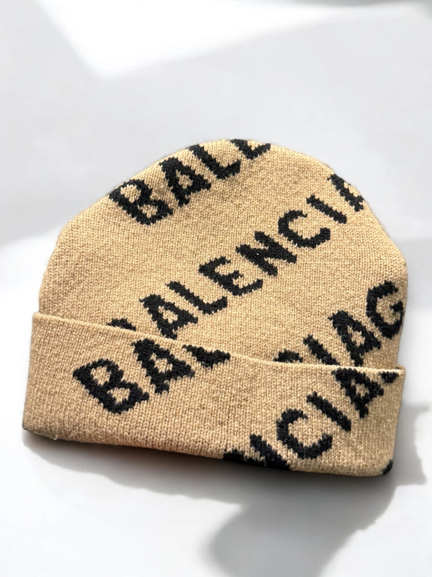 Balenciaga All Over Logo Beanie