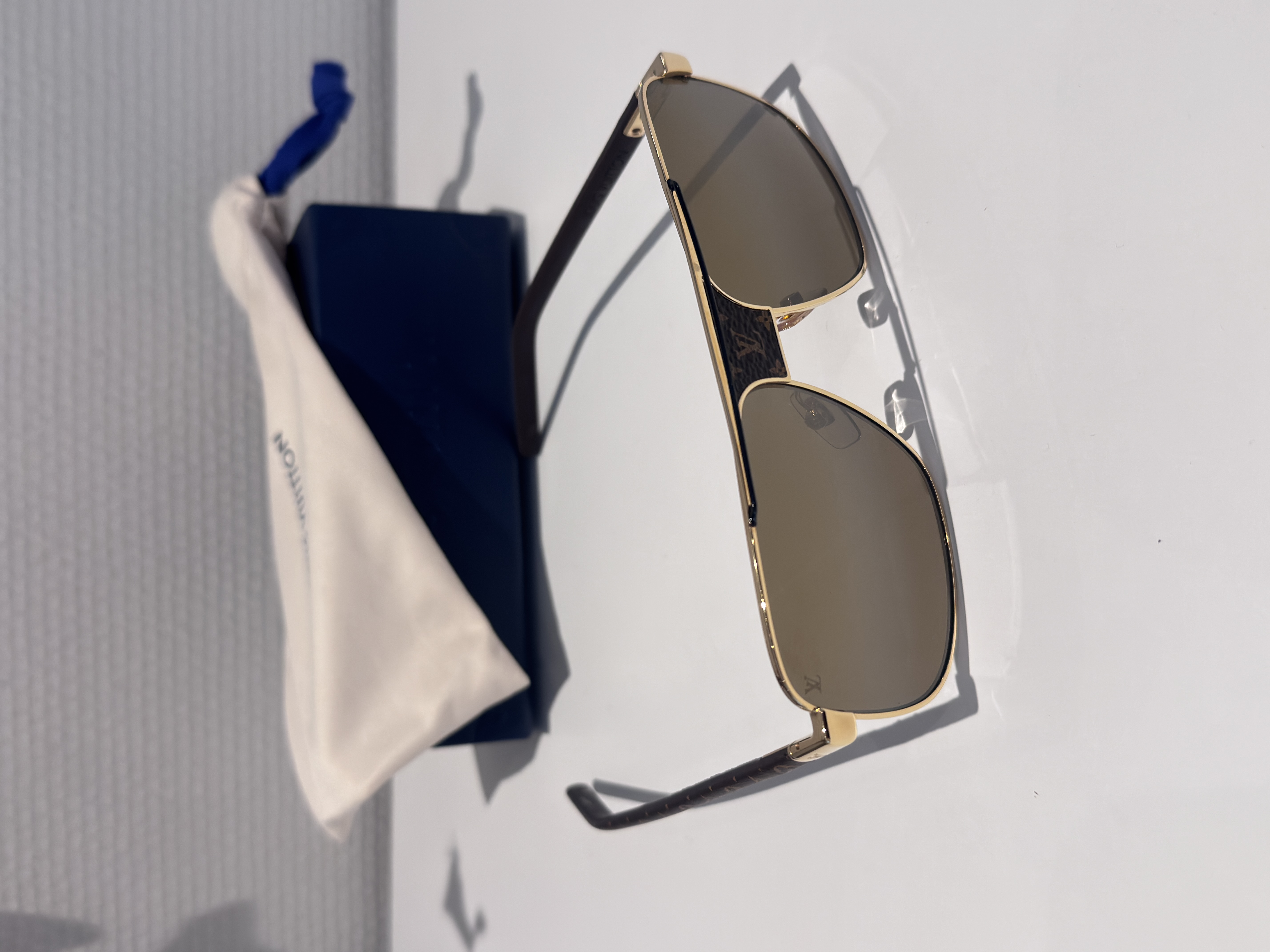 Louis Vuitton Monogram Pacific Sunglasses Gold