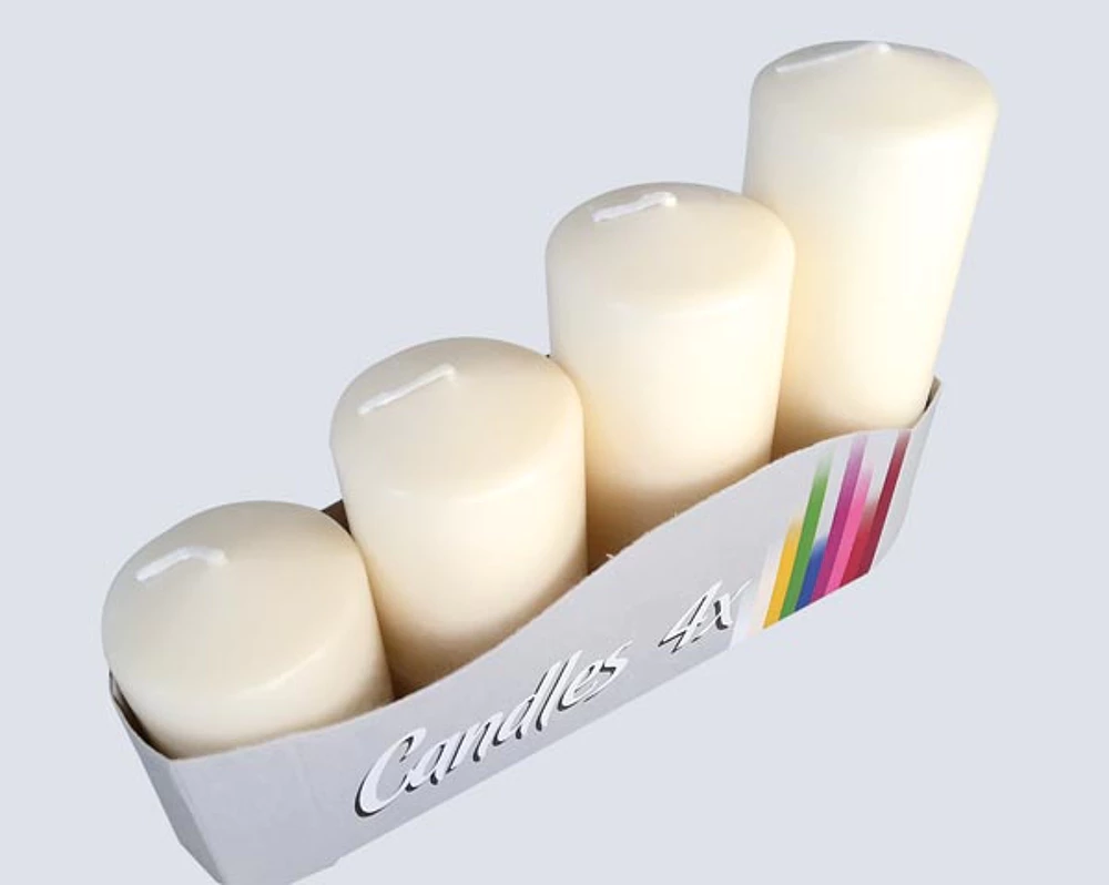 Baltos žvakės, 4 vnt.