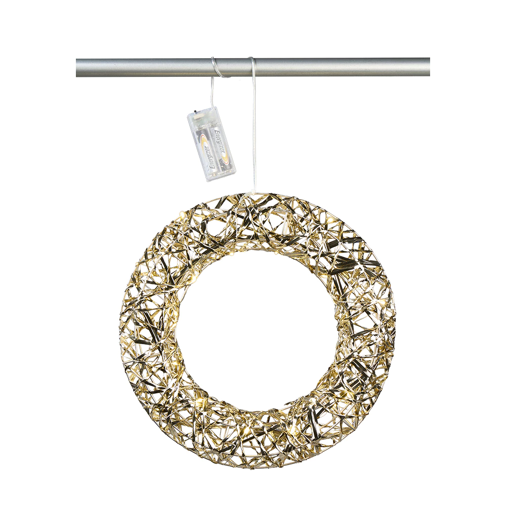 Šviečiantis kalėdinis vainikas