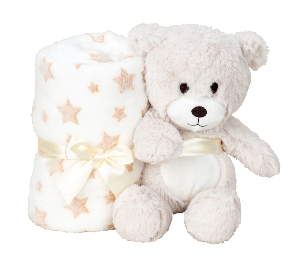 Žaislinis meškiukas su antklode