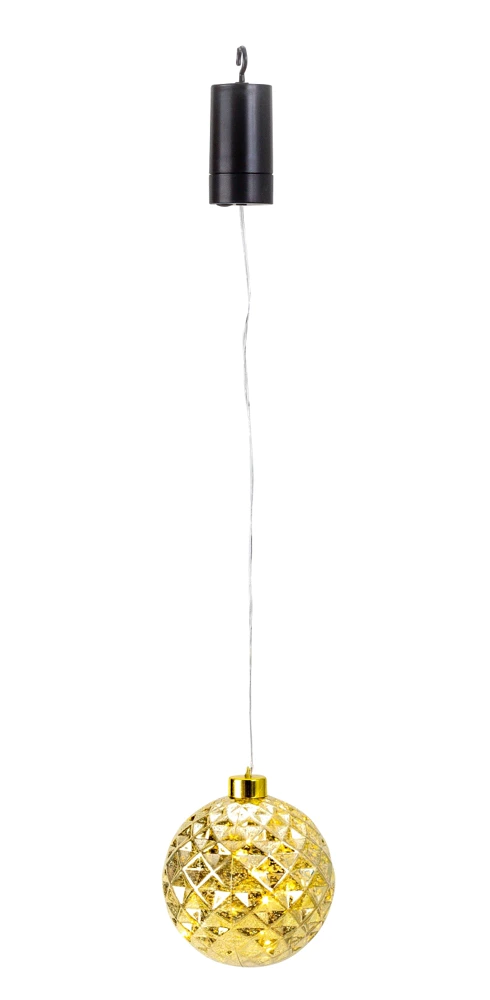 Auksinis kalėdinis žaisliukas su kabliuku