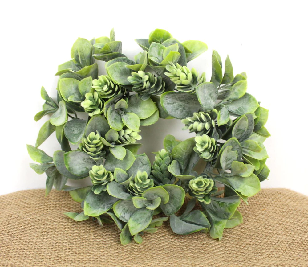 Dirbtinių sukulentų vainikas