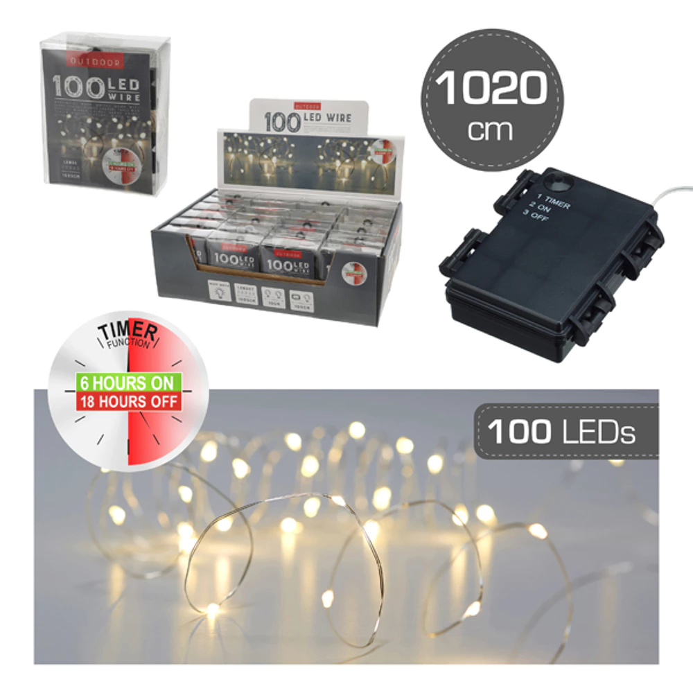 LED girlianda 1020 cm su laikmačiu