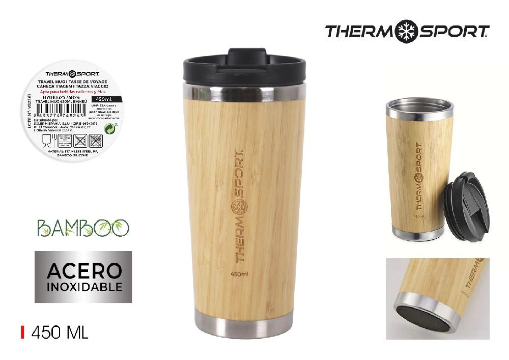 Termo puodelis iš bambuko