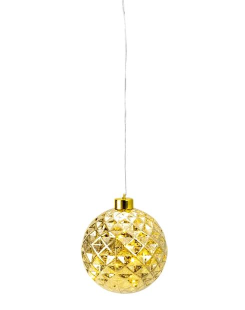 Auksinis kalėdinis žaisliukas su kabliuku