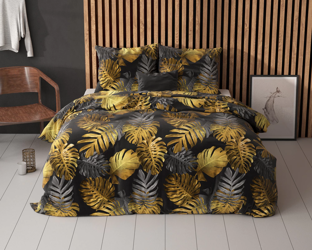 Patalynės komplektas su lapų raštu 200 ir 220 cm