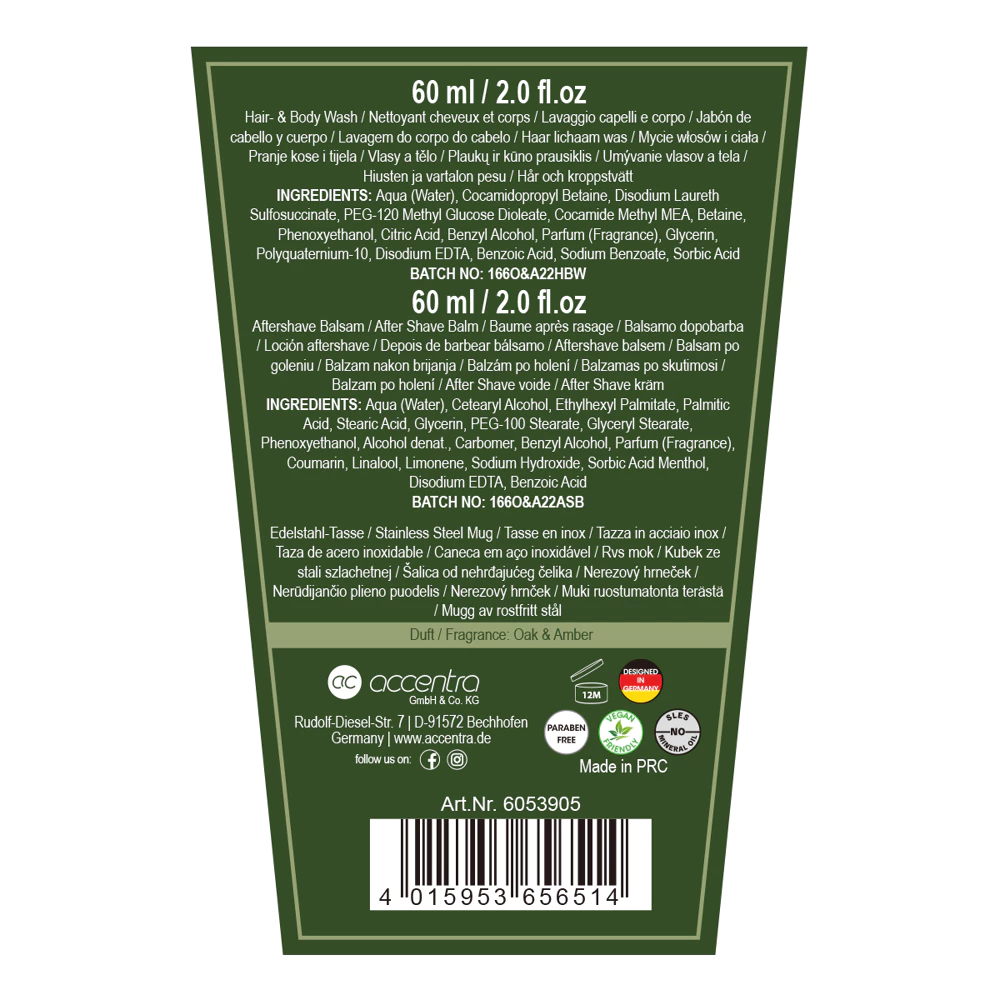 Vonios rinkinys  vyrams su puodeliu