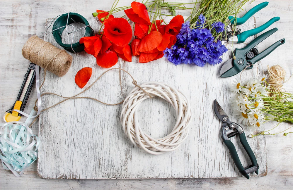 Balta gluosnio dekoratyvinė vainiko bazė