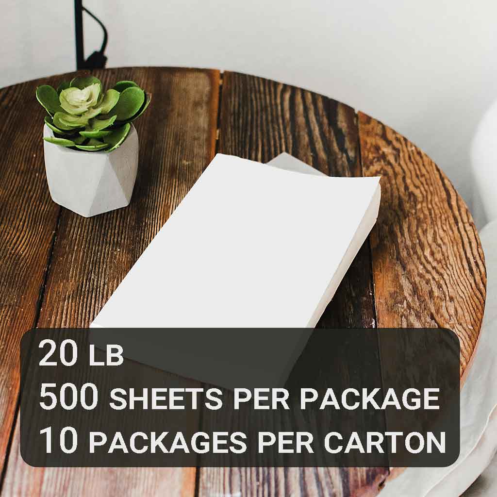 Premium Multi-Use TopPrint Copy Paper – Letter Size 8.5” x 11”, 20 lb, 97 Bright, 500 Sheets/Pack, 10 Packs/Carton – PEFC Certified