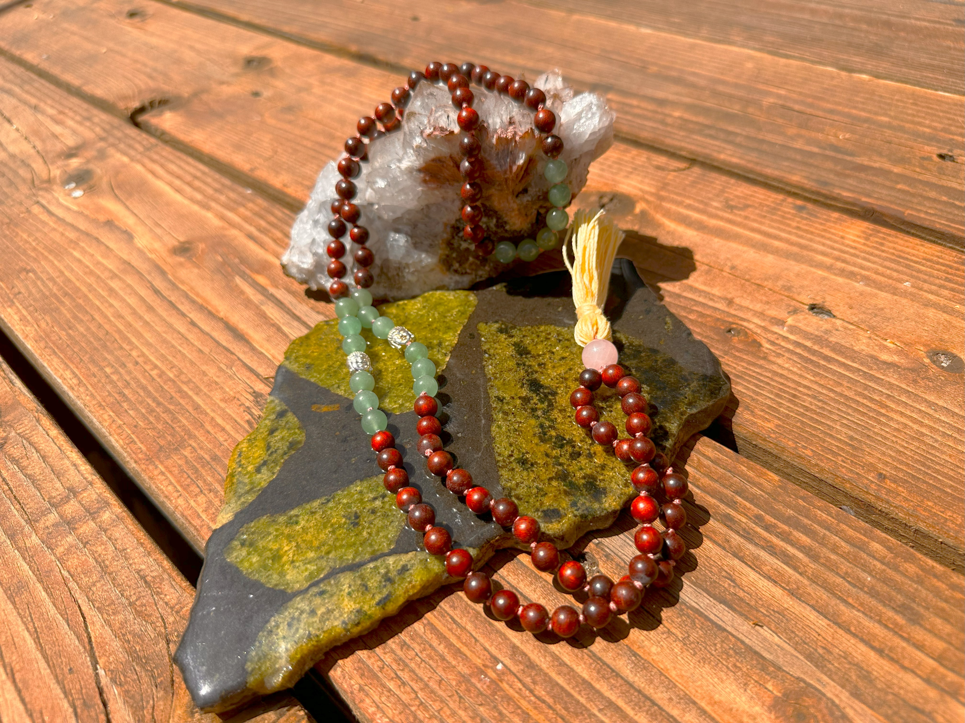 Aventurine & Rose Quartz Mala