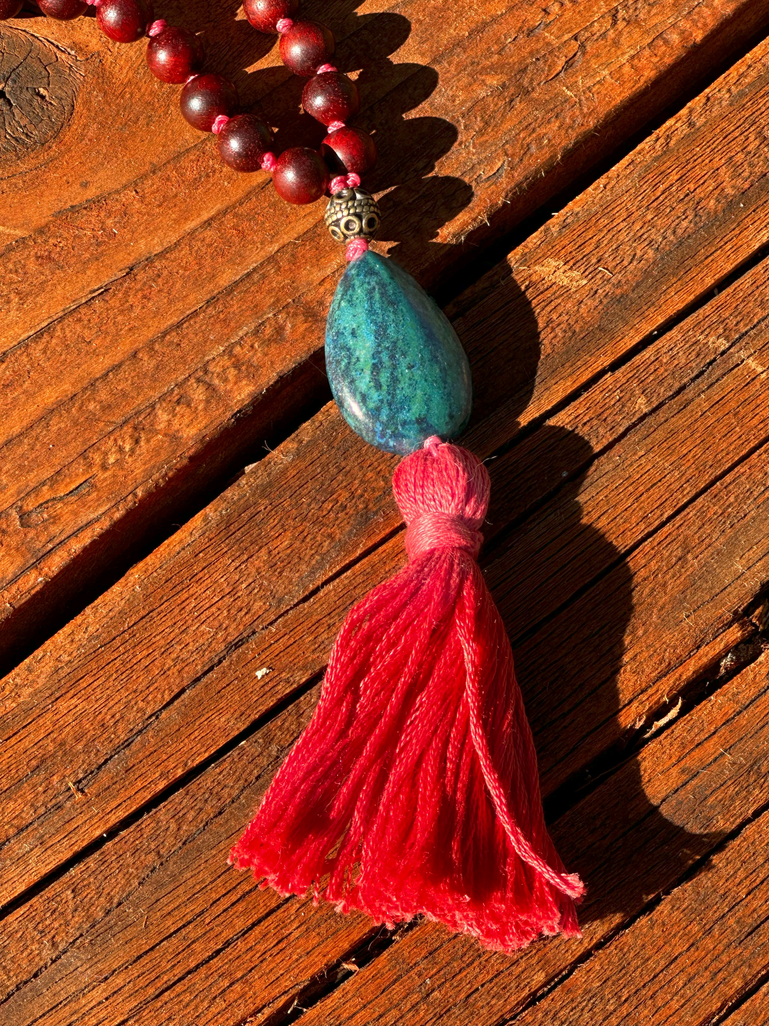 Fancy Jasper & Chrysocolla Mala