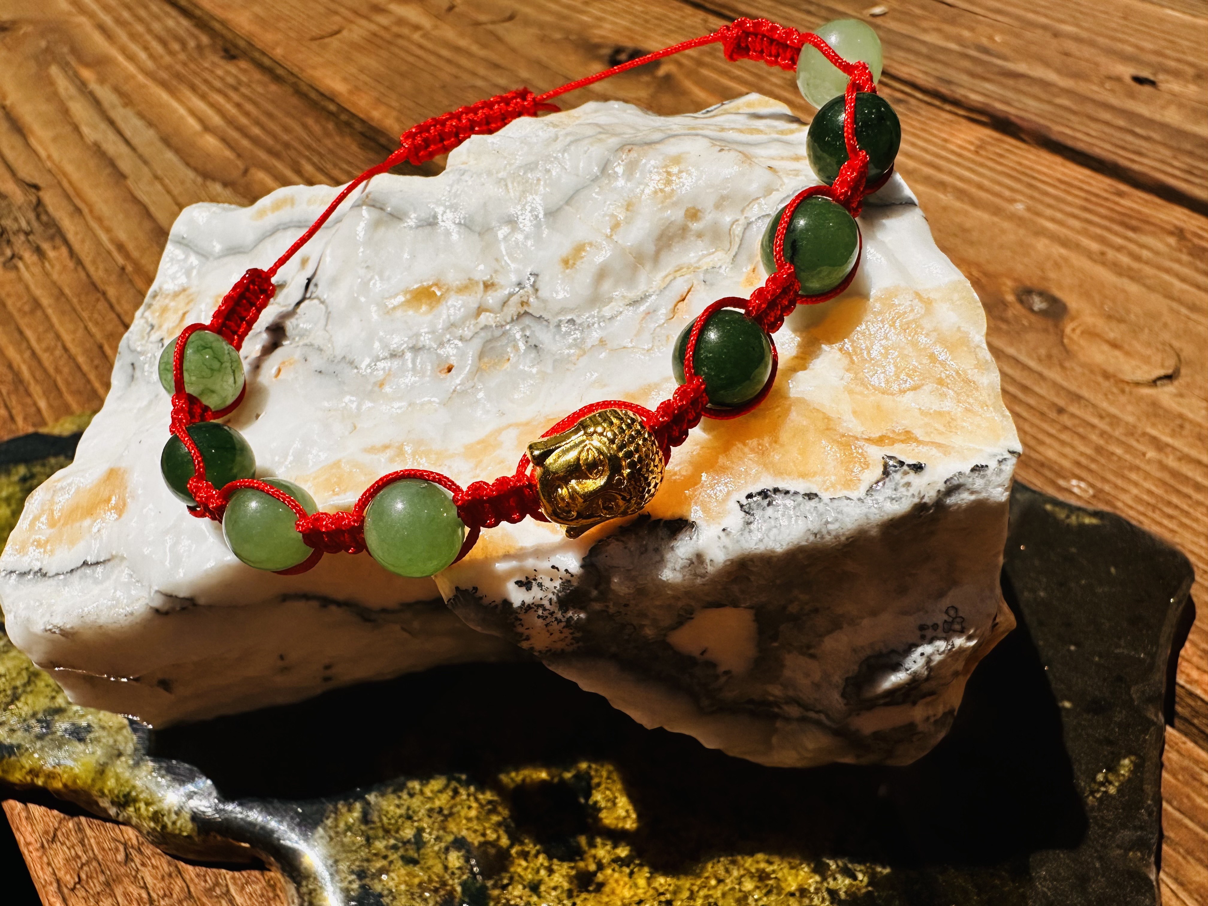 Green Jade Beaded Bracelet