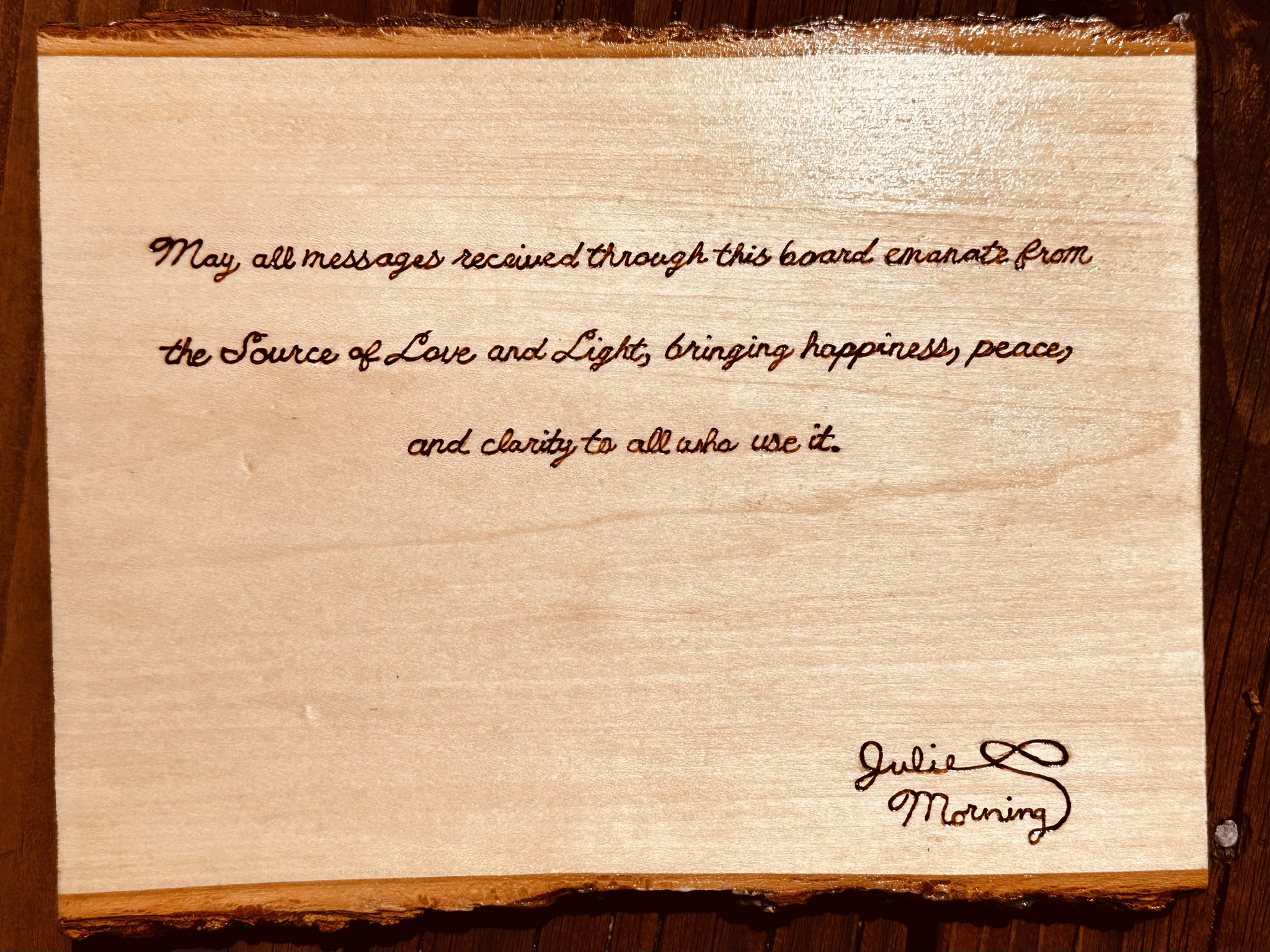 Woodburned Pendulum Board - Includes Free Pendulum