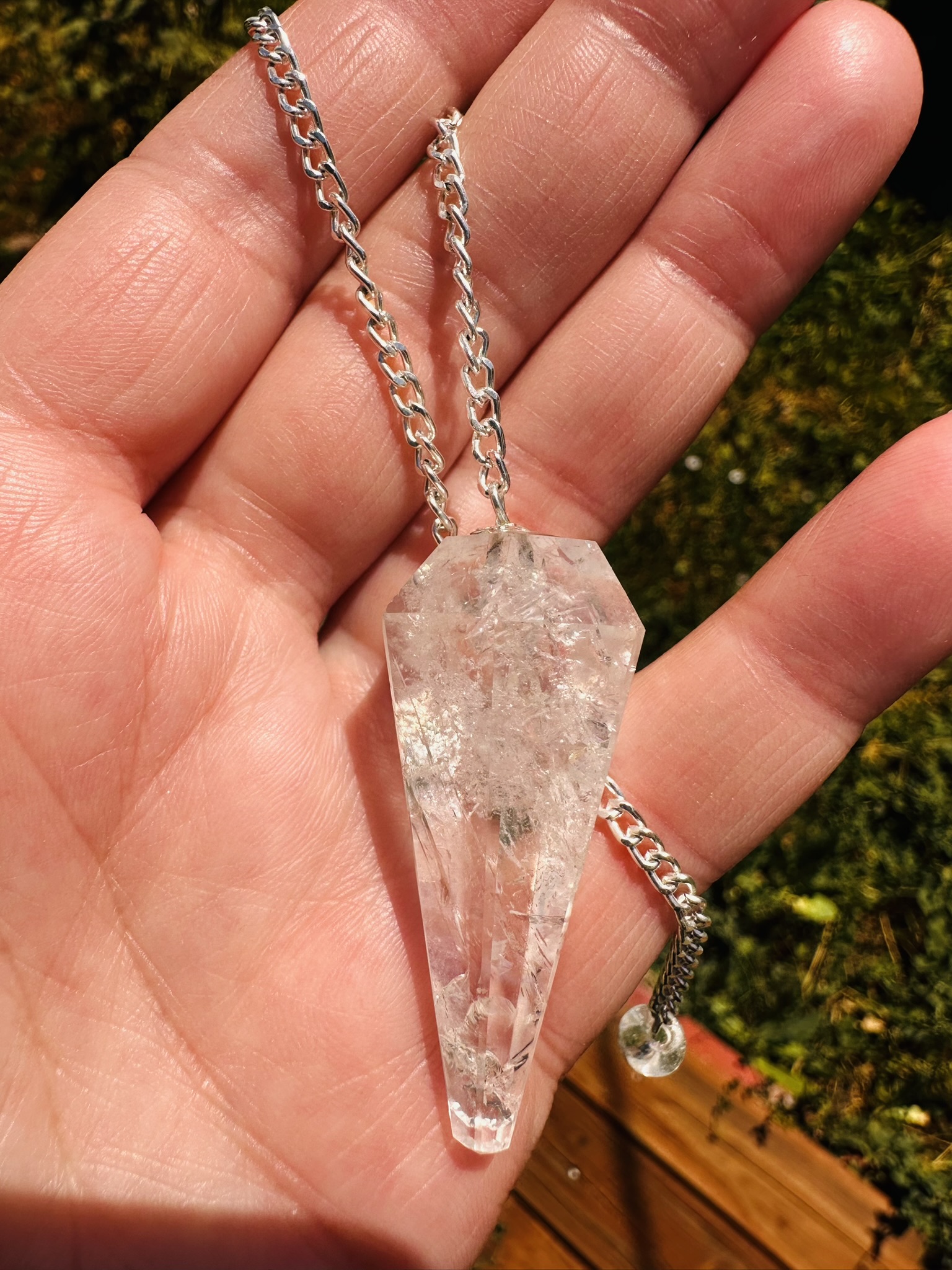 Clear Quartz Pendulum
