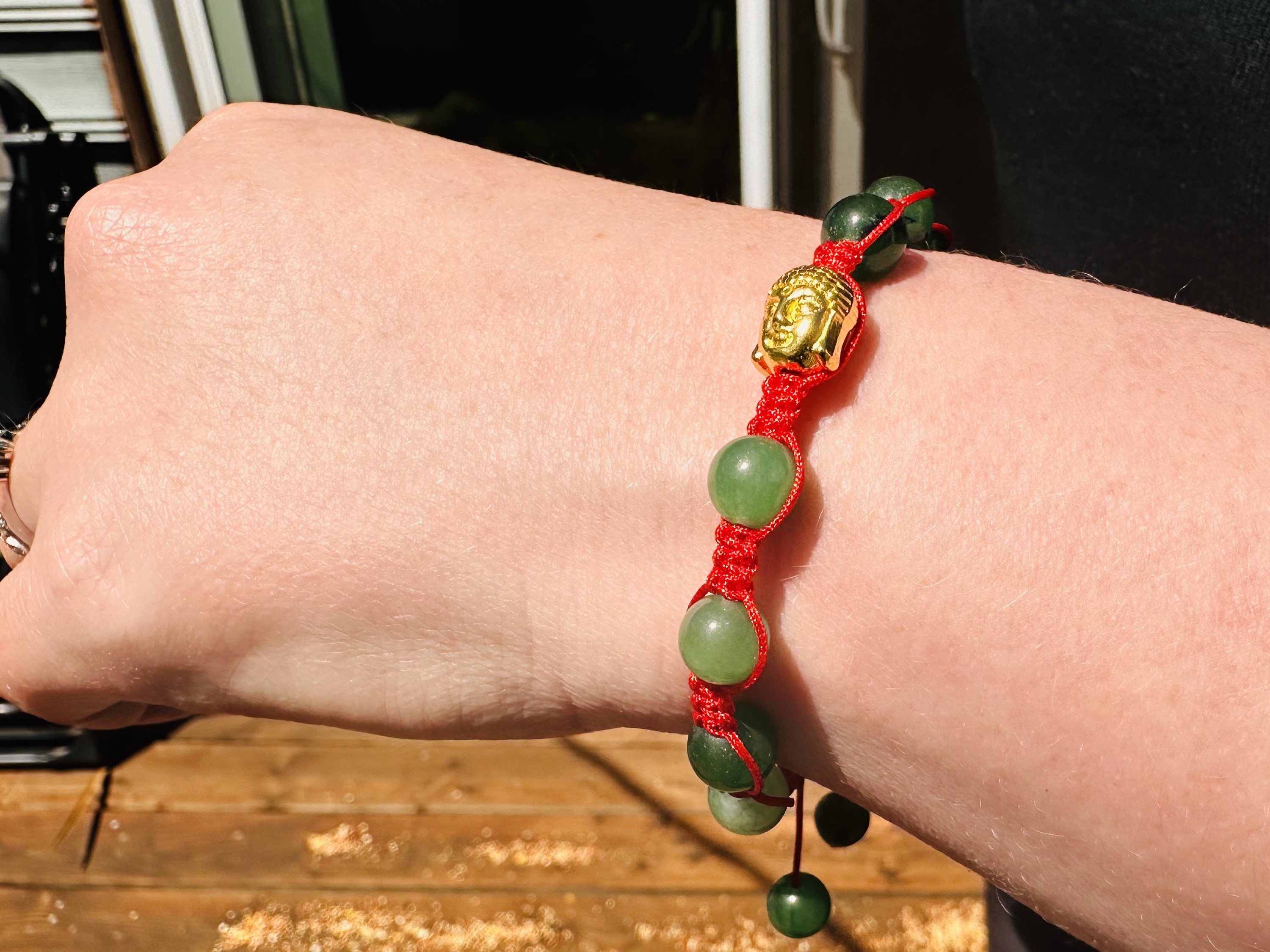 Green Jade Beaded Bracelet