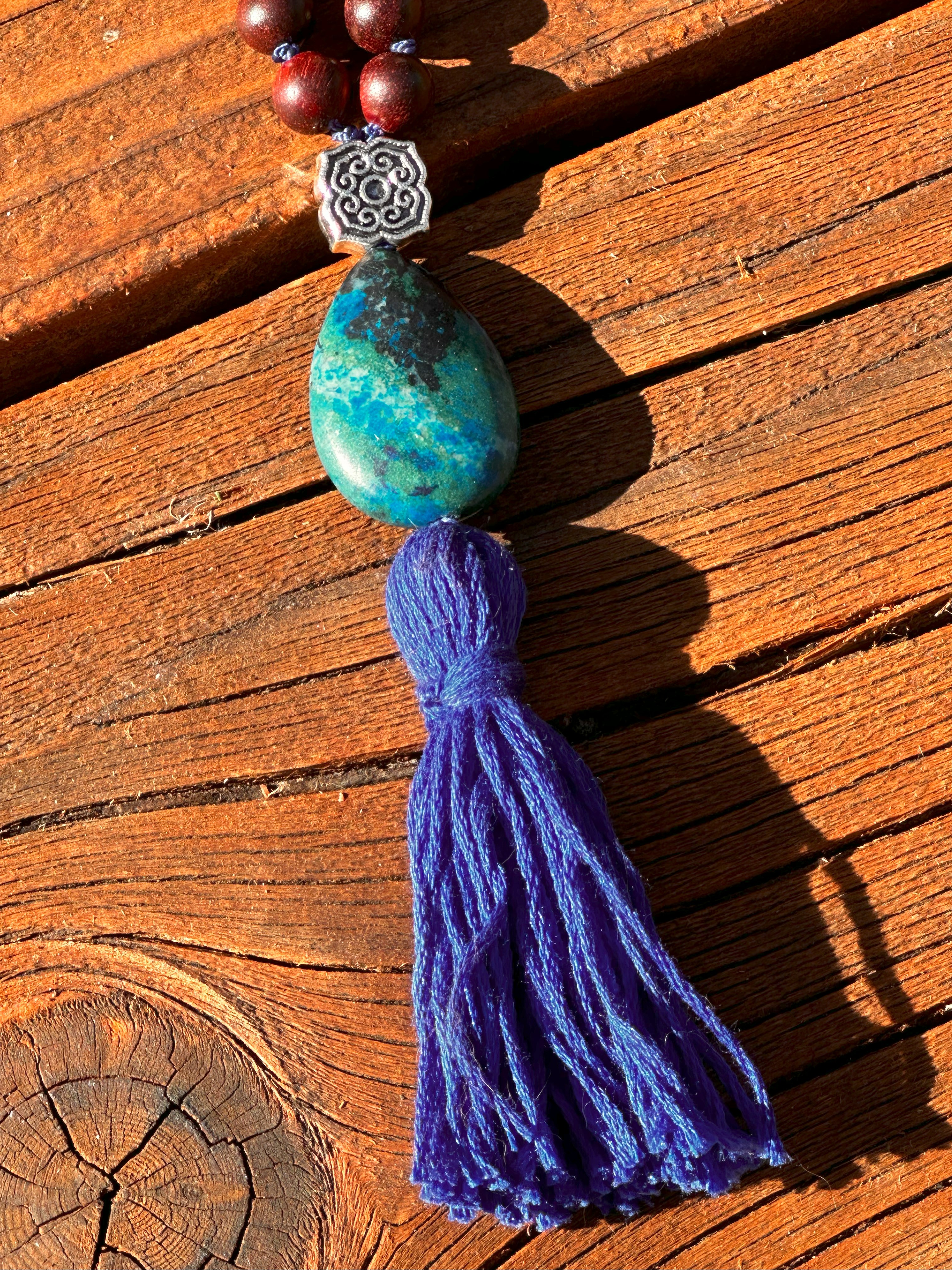 Lapis Lazuli & Chrysocolla Mala