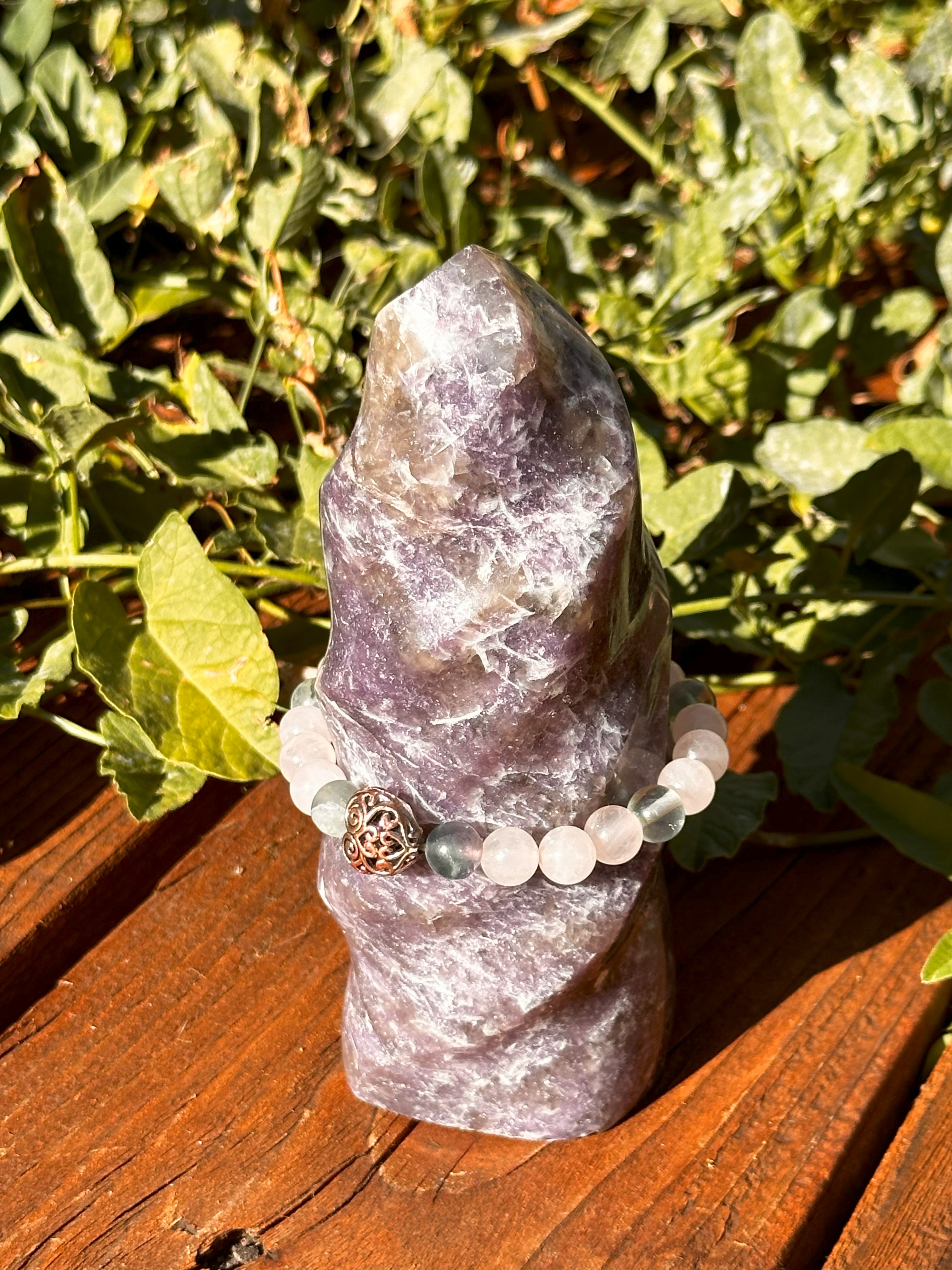Archangel Chamuel Rose Quartz & Fluorite Bracelet