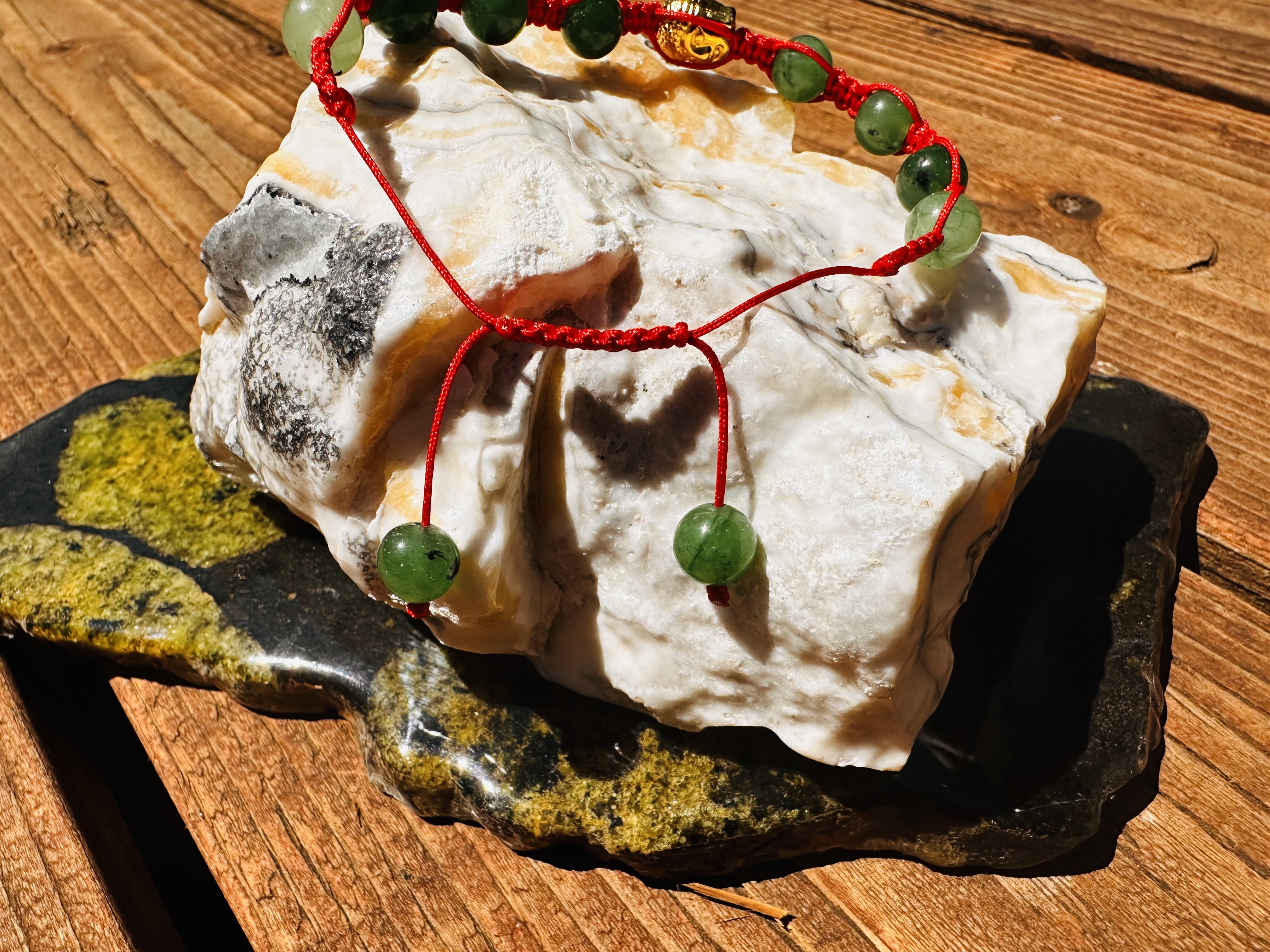 Green Jade Beaded Bracelet