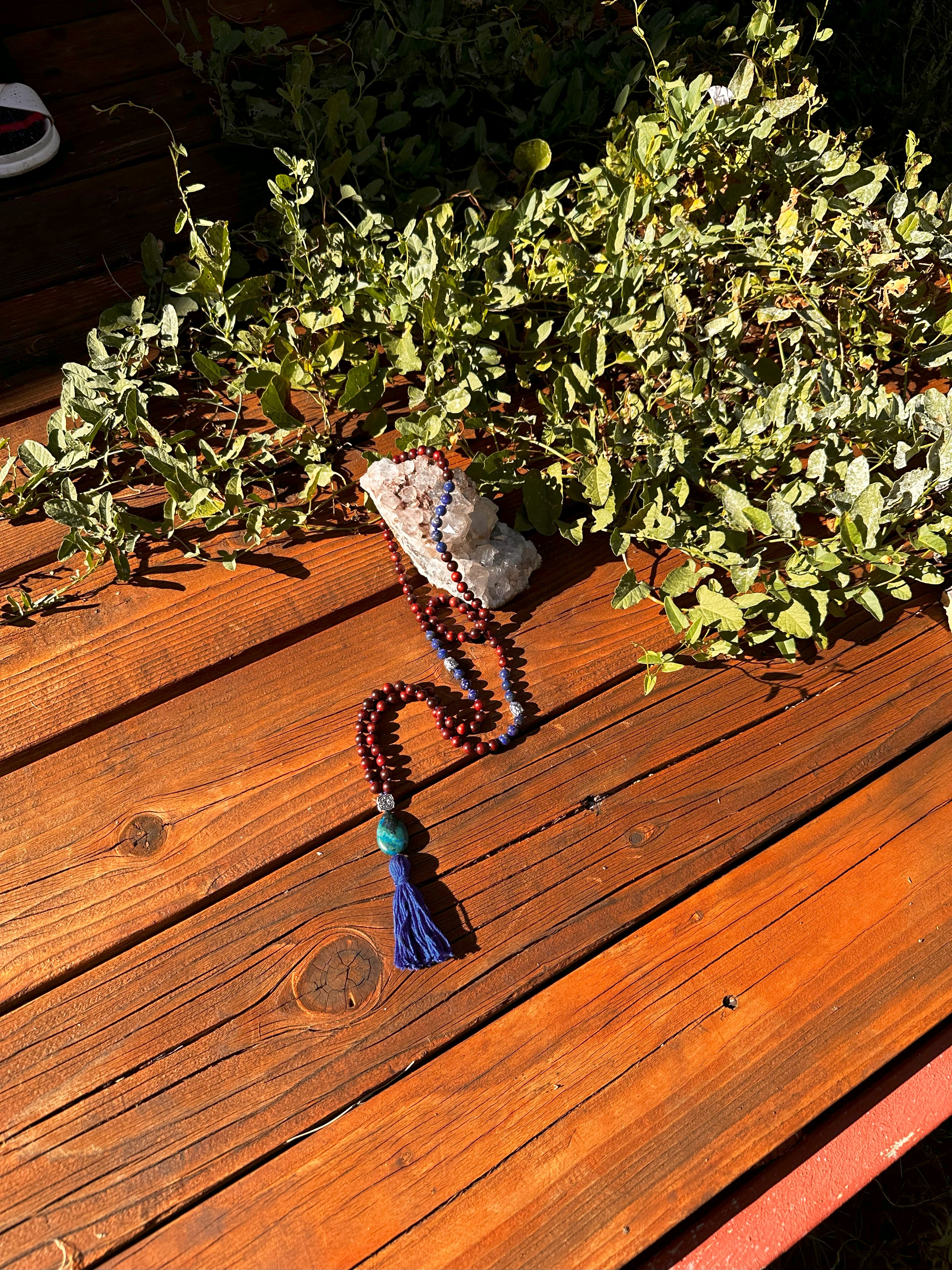 Lapis Lazuli & Chrysocolla Mala