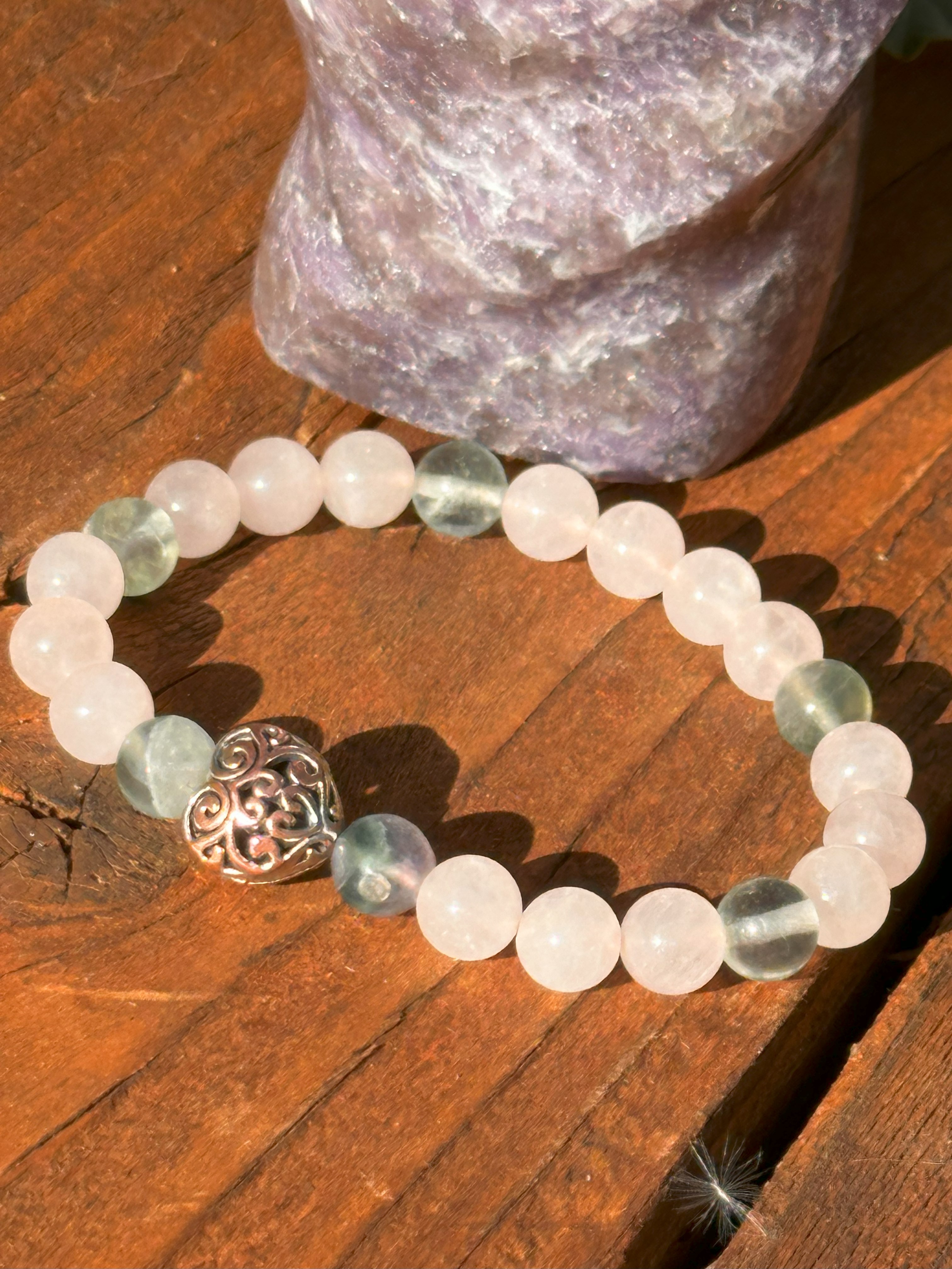 Archangel Chamuel Rose Quartz & Fluorite Bracelet