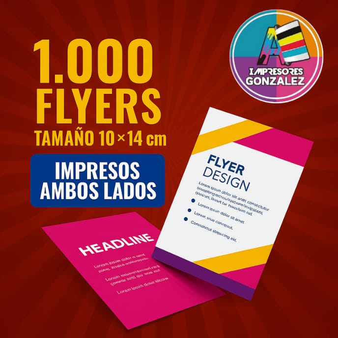 Flyers impresos 2 LADOS  