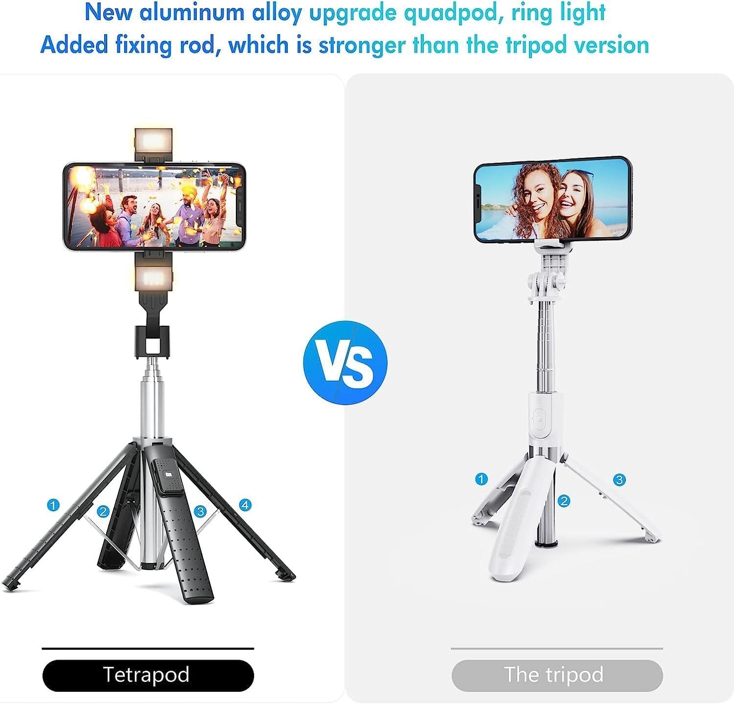 Adjustable Selfie Stick Tripod with Remote