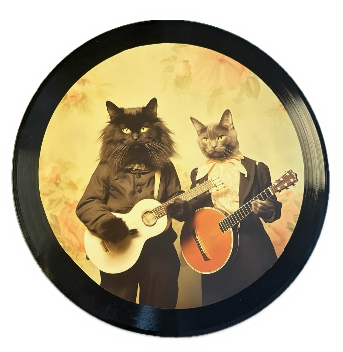 Cats Playing Instruments Wall Decor