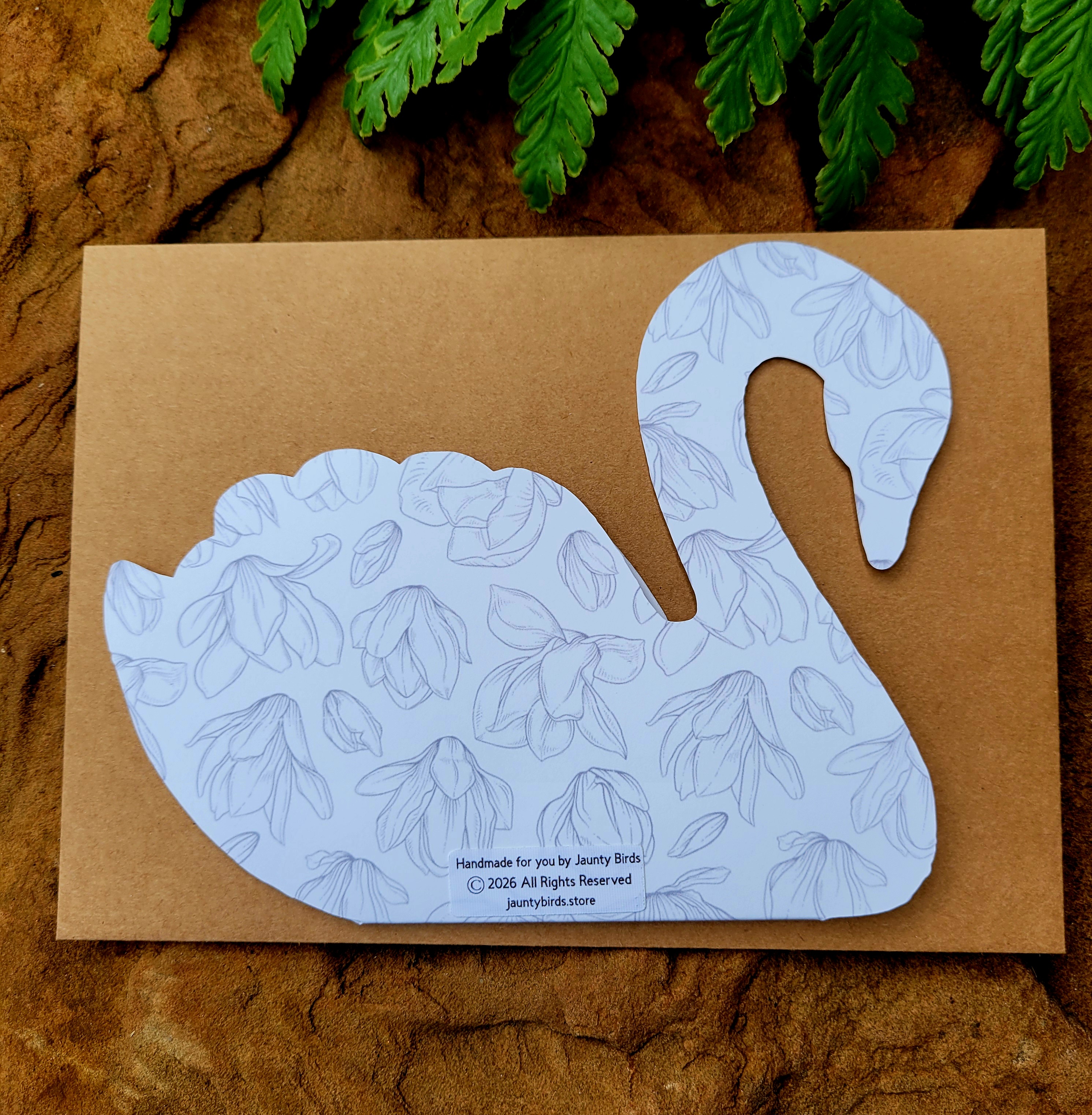 Swan with Cygnets Greeting Card