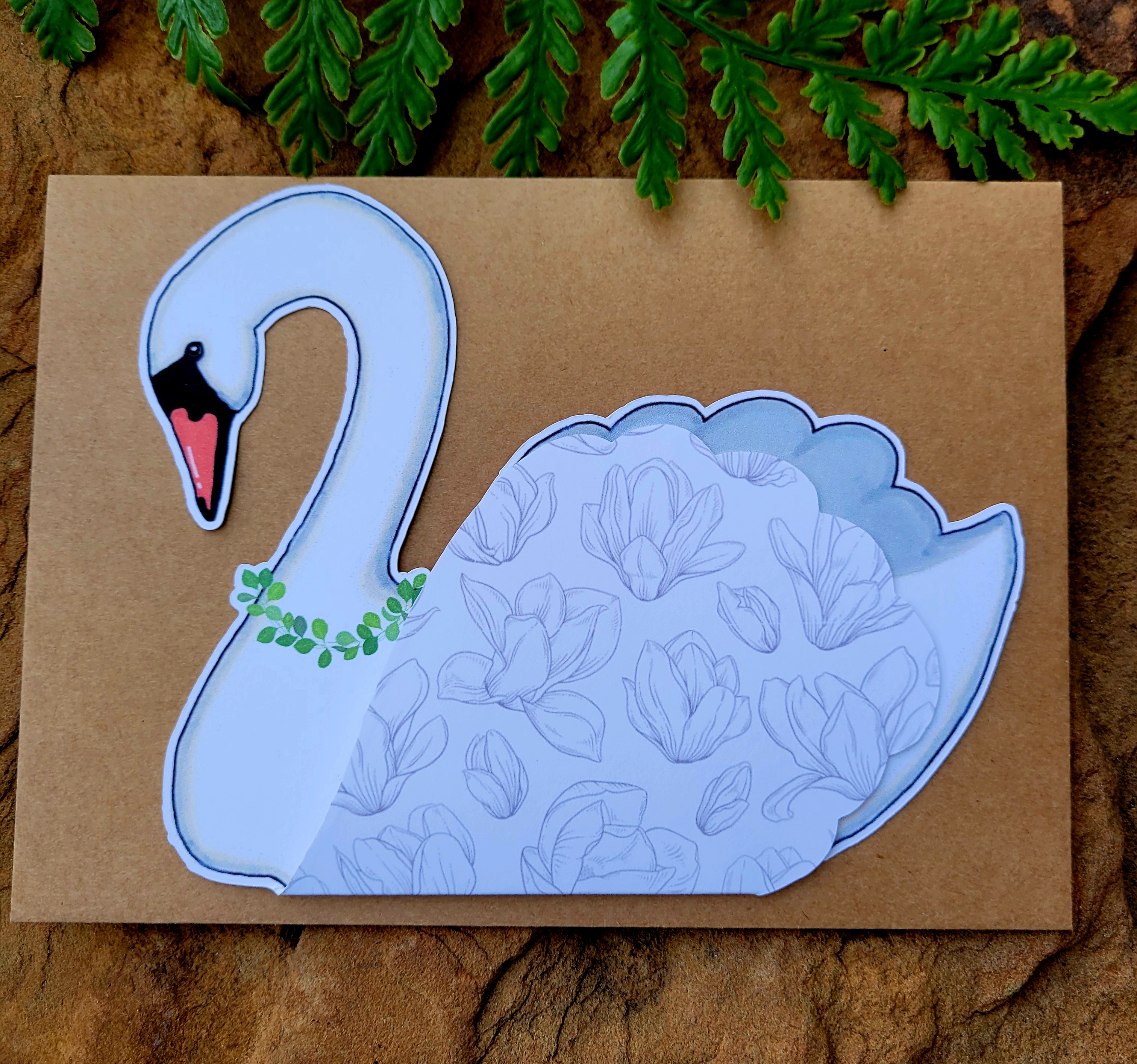 Swan with Cygnets Happy Mother's Day Greeting Card