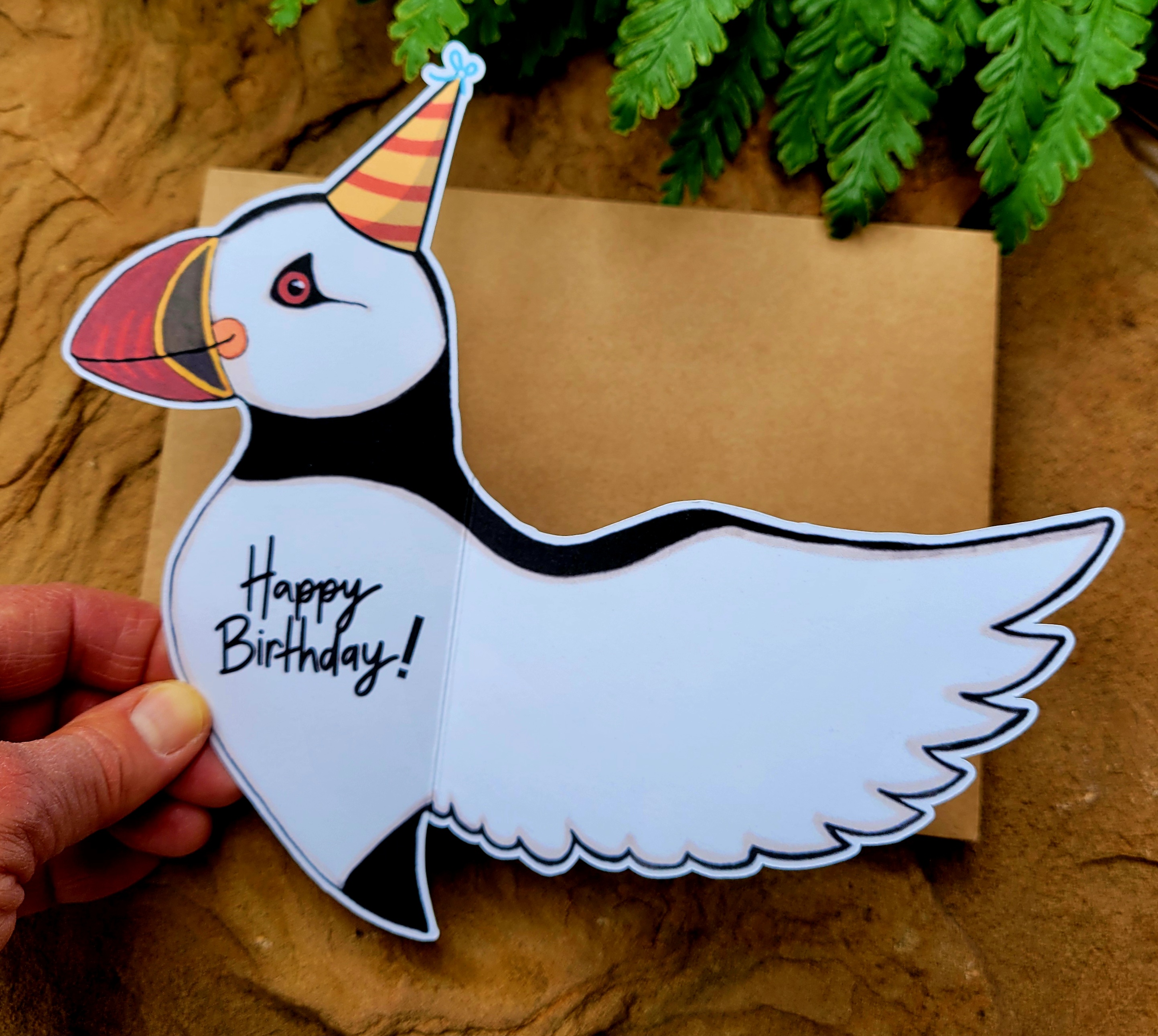 Party Puffin Birthday Card