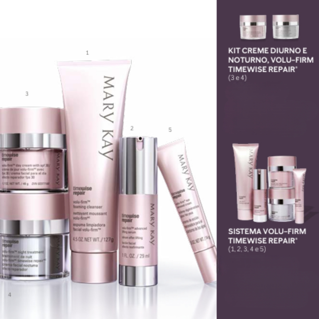 Sistema Volu-Firm Timewise Repair Mary Kay - Catálogo de Dezembro 2025 - Pedidos Somente Via Whatsapp