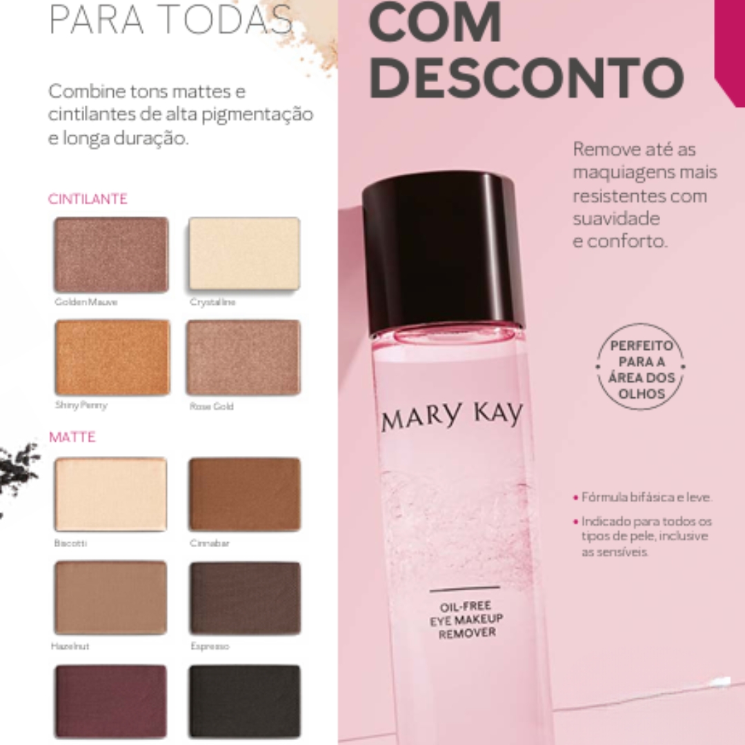 Mary Kay Oil-Free Eye Makeup Remover - Catálogo de Dezembro 2025 - Pedidos Somente Via Whatsapp