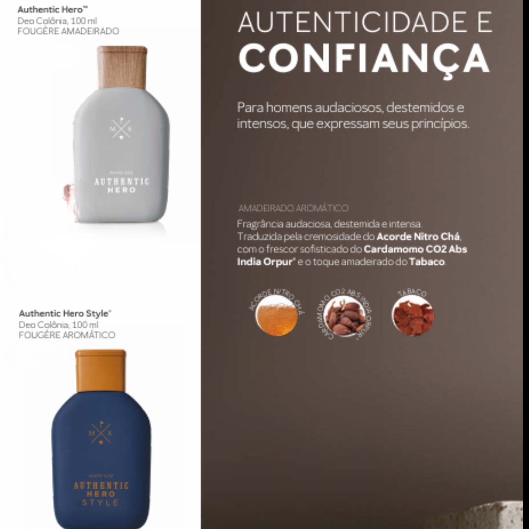 Authentic Hero Deo Colônia 100 ml - Catálogo de Dezembro 2025 - Pedidos Somente Via Whatsapp