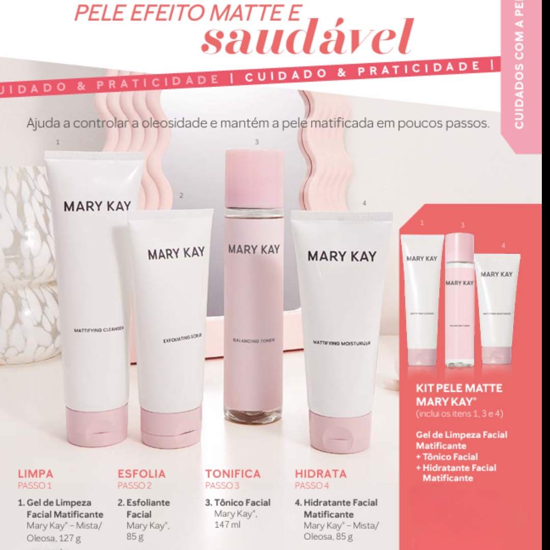 Kit Pele Matte Mary Kay - Catálogo de Dezembro 2025 - Pedidos Somente Via Whatsapp