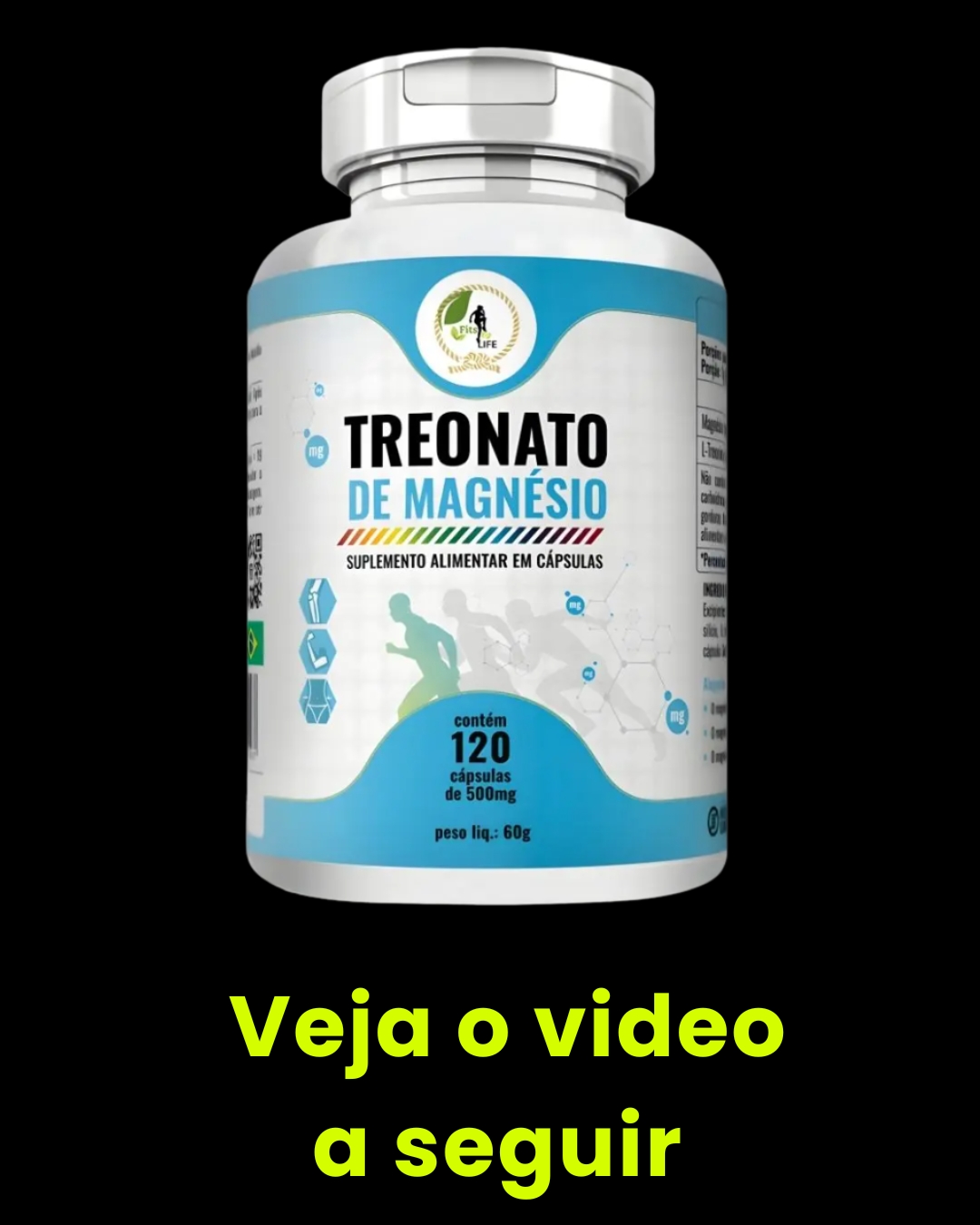 Treonato de Magnésio 120CAPSULAS