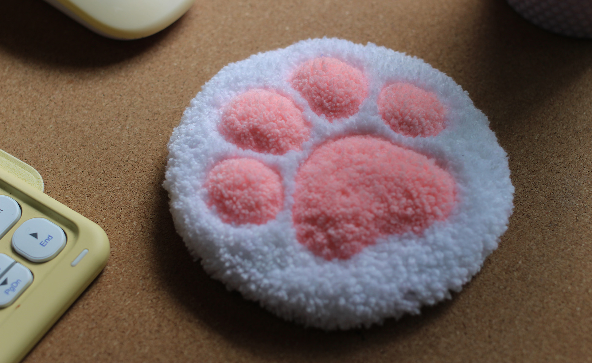 Cat Paw Plush Coaster