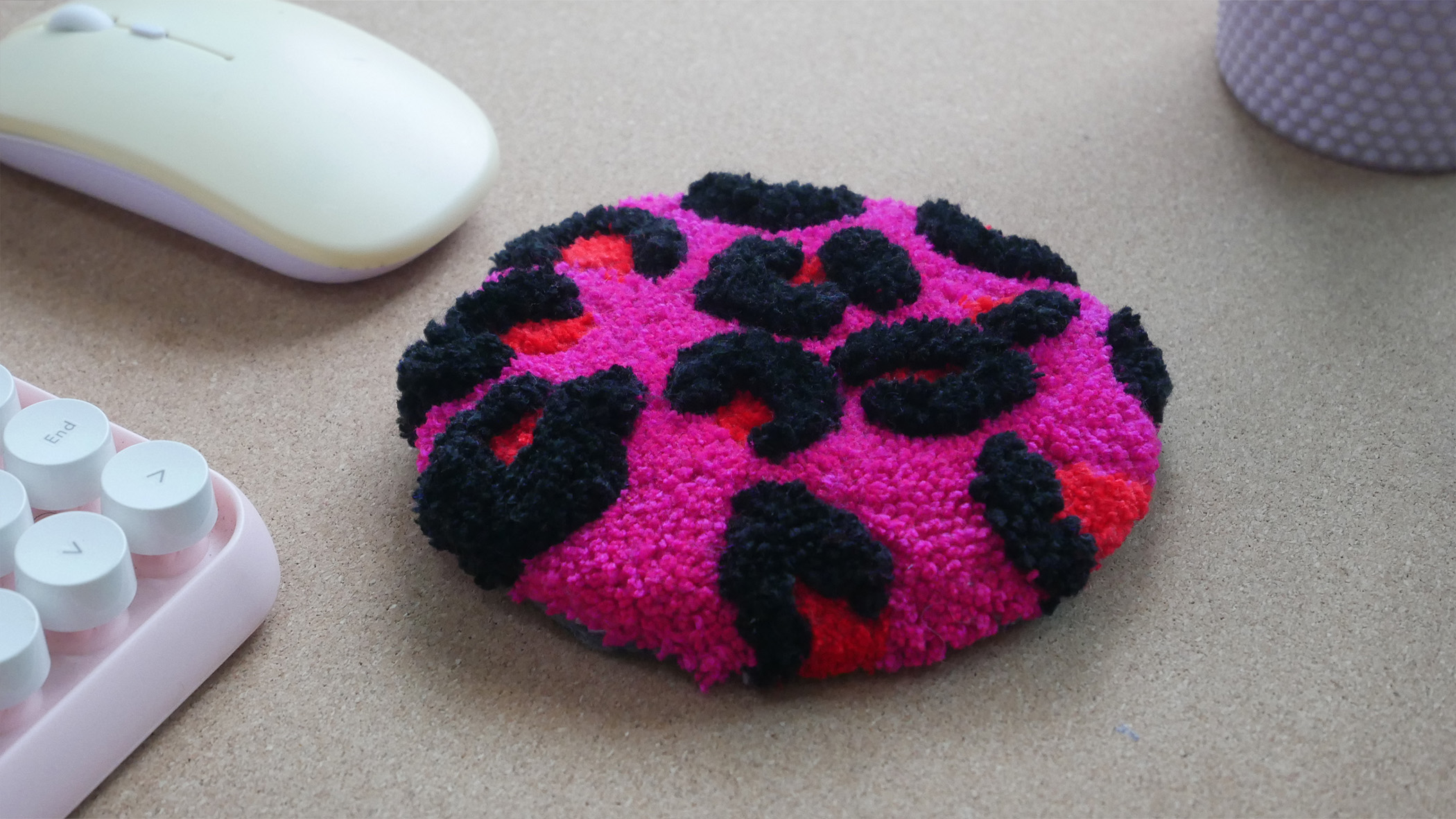 Leopard Print Round Cushion