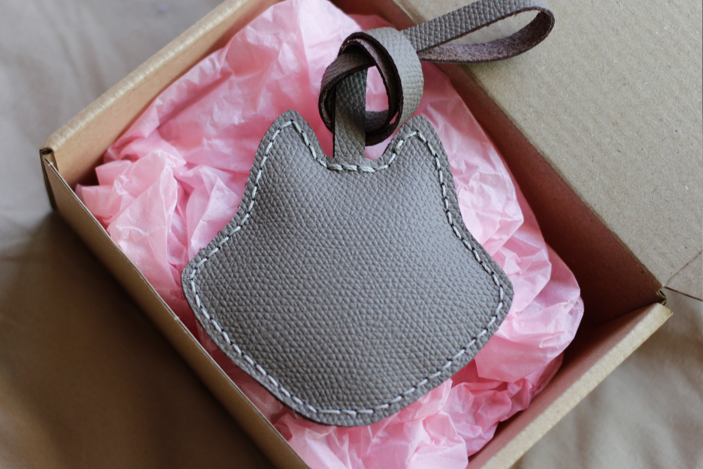 Husky Dog Leather Bag Tag