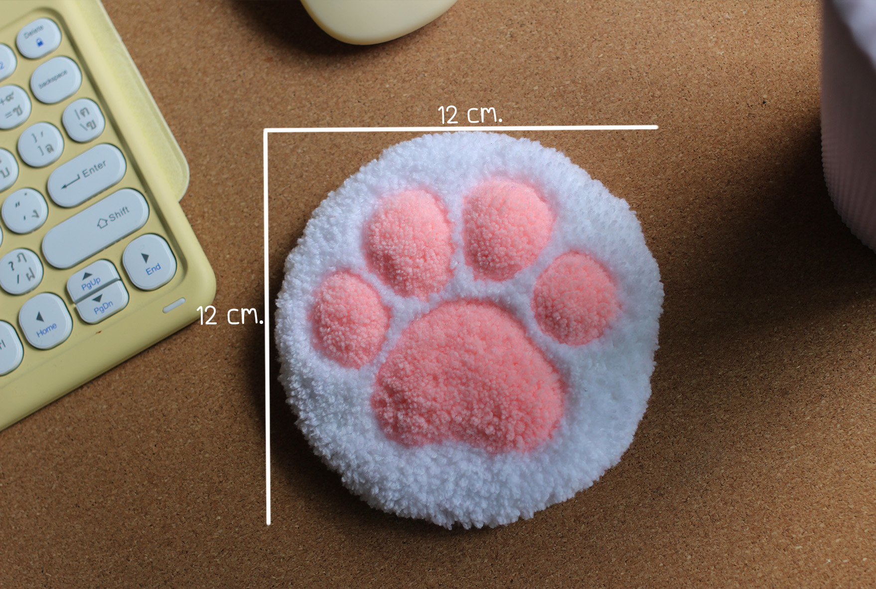 Cat Paw Plush Coaster