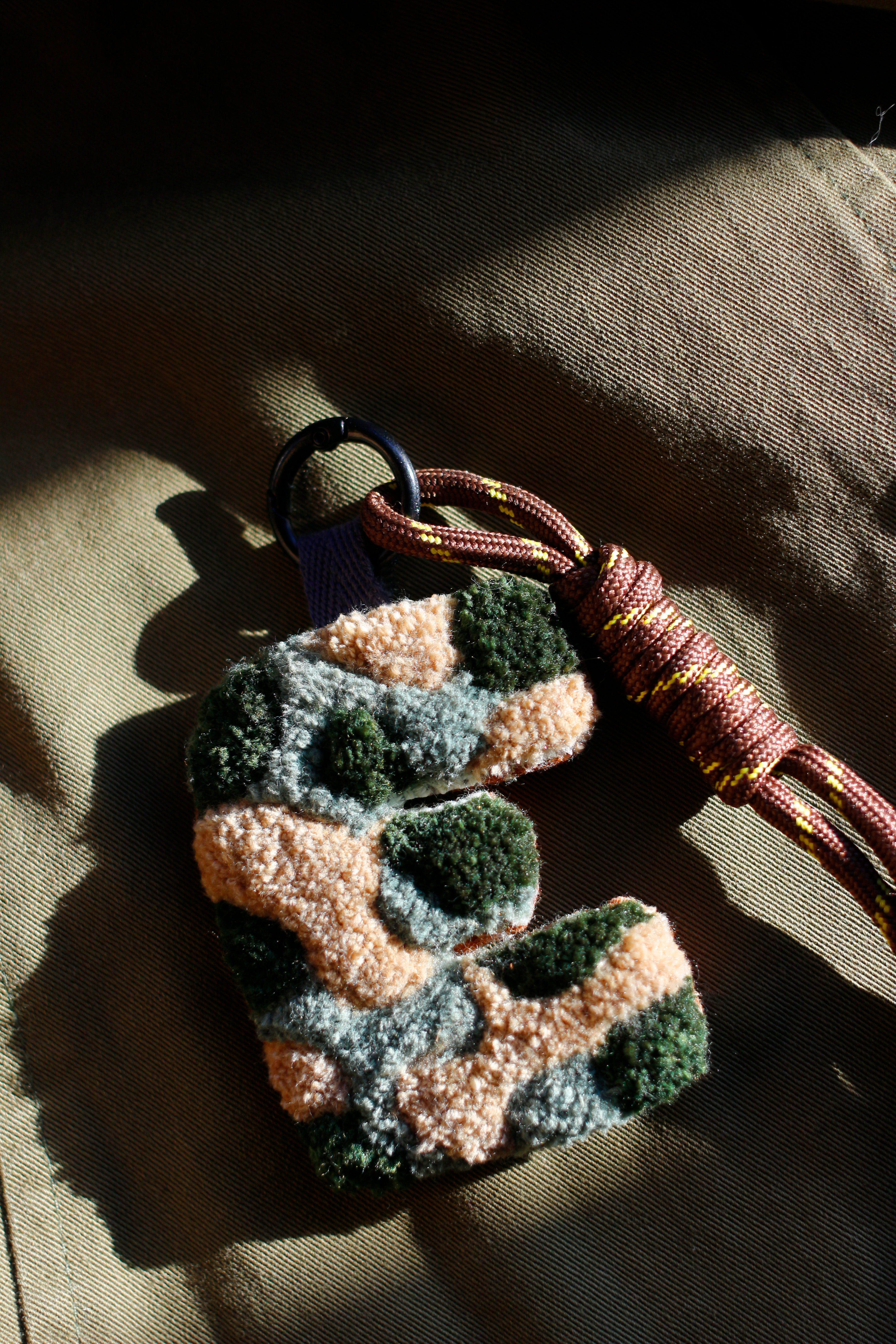 Camouflage Letter Keychain