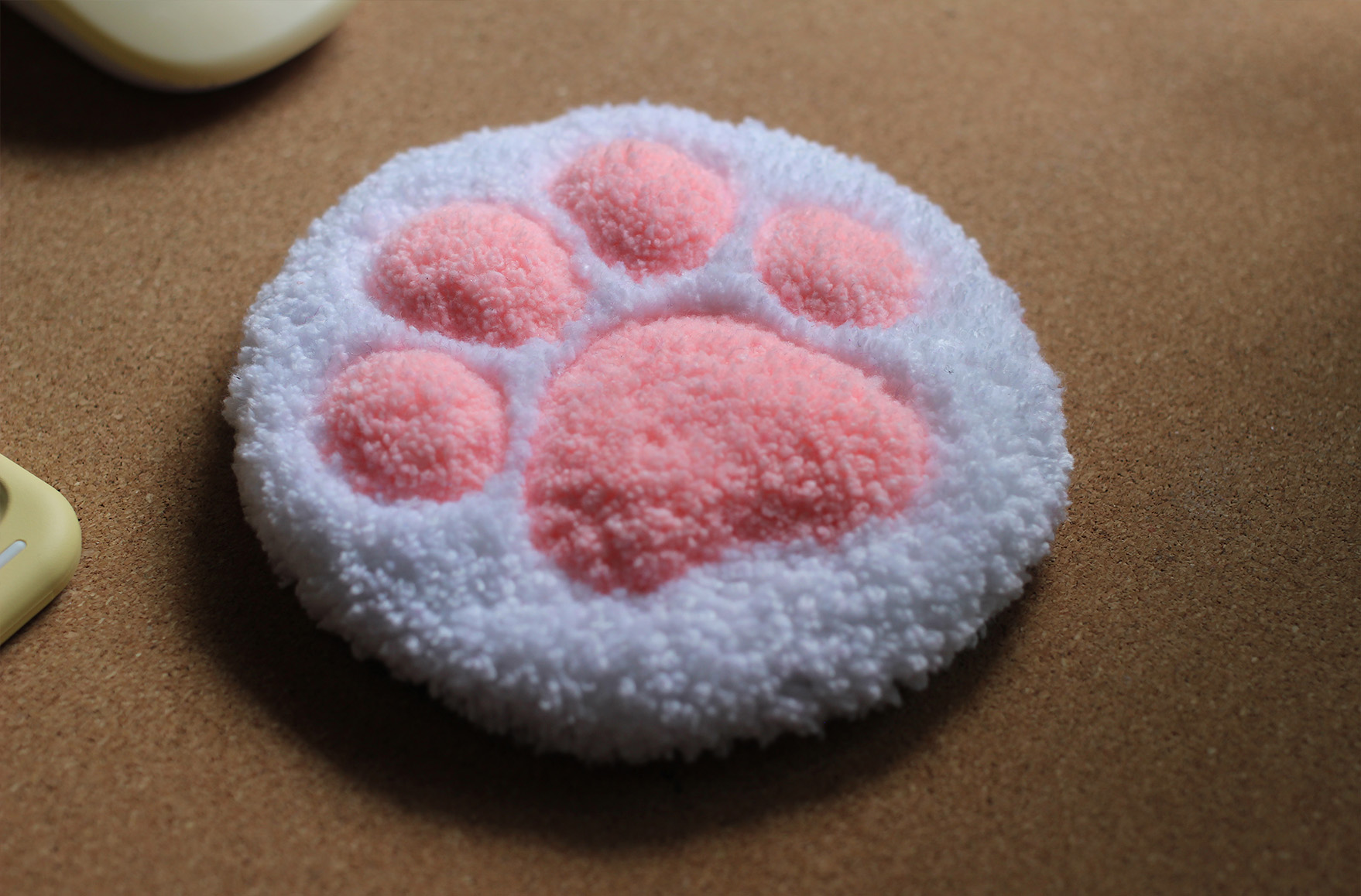 Cat Paw Plush Coaster