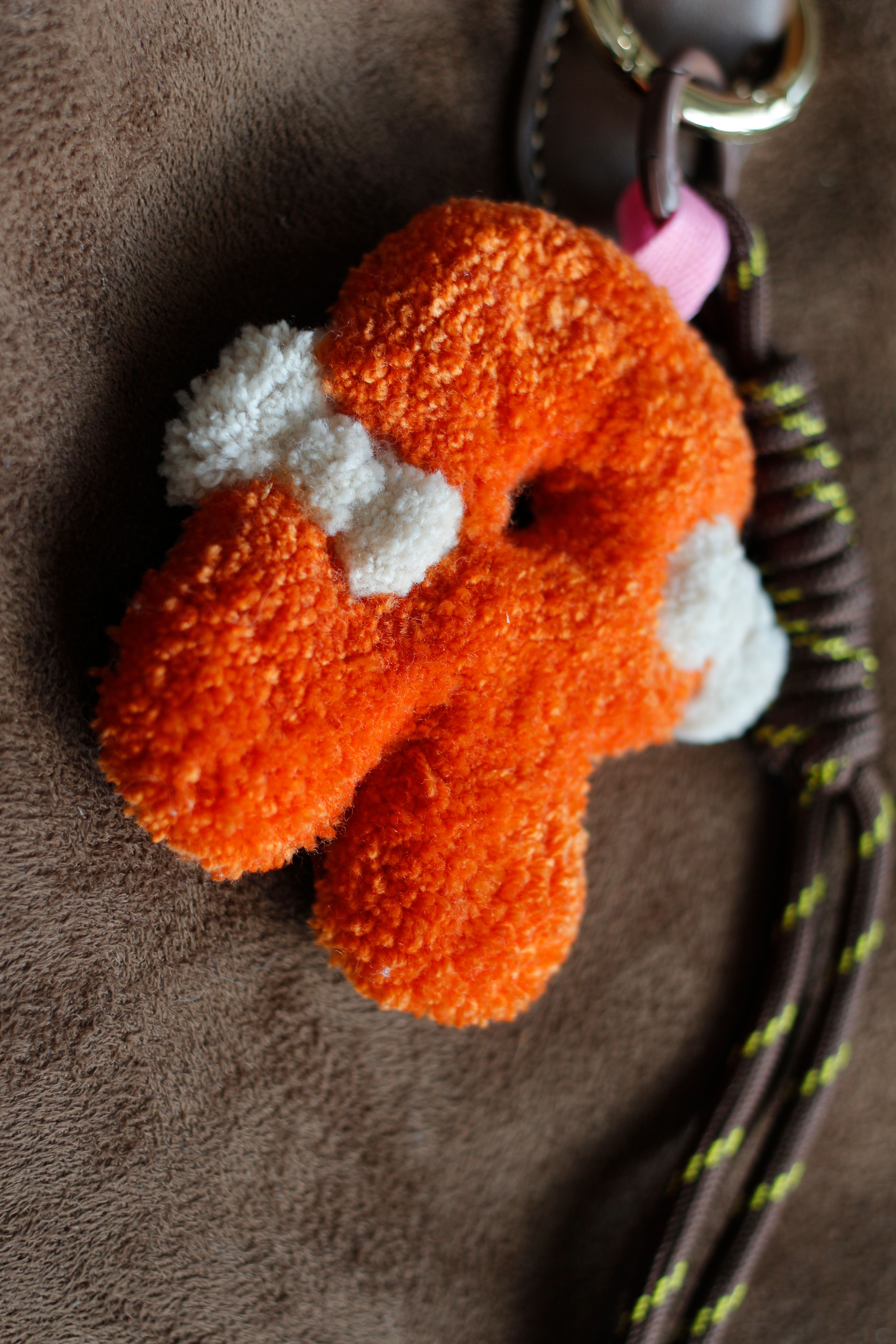 Plush Letter R Keychain